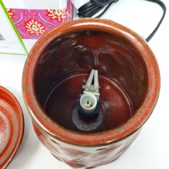 NIB Scentsy Boho Chic Candle Oil Electric Warmer Floral Glazed - Picture 4 of 10